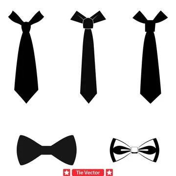 Bold Tie Designs  Statement Making Silhouettes for Fashionistas Stock Illustration