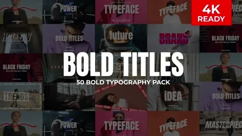 Bold Title Pack After Effects stock