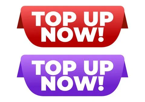 Bold Top Up Now Text Effect with Vibrant Gradient Colors and Strong Promoti.. イラスト素材