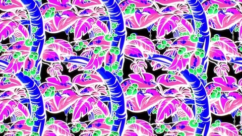 Bold Tropical Art – Vertical Motion Animation Stock Footage 306401477