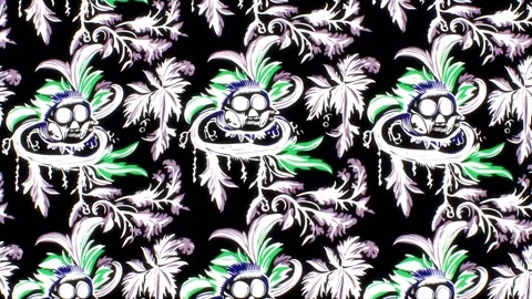 Bold Tropical Art – Vertical Motion Animation Stock-Footage 306403393