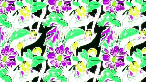 Bold Tropical Foliage – Horizontal Motion Animation Stock Footage 306392981