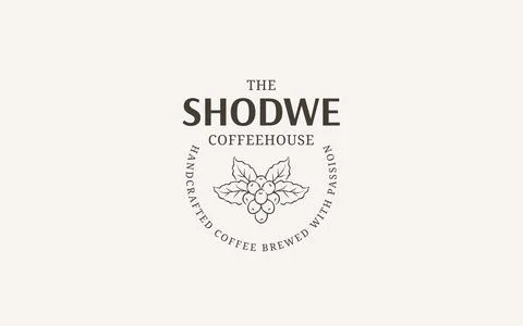 Bold Typography Coffee Emblem Logo Vector Template For Craft Coffee Identity Stock Illustration