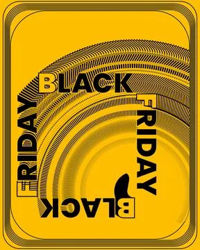 Bold Typography Wall Poster Yellow Optical Effect Stockillustratie