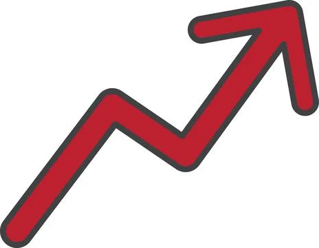 Bold upward zigzag arrow icon Stock Illustration