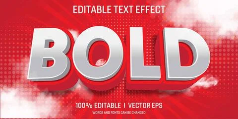 Bold vector 3d text effect with modern style design Stock Illustration
