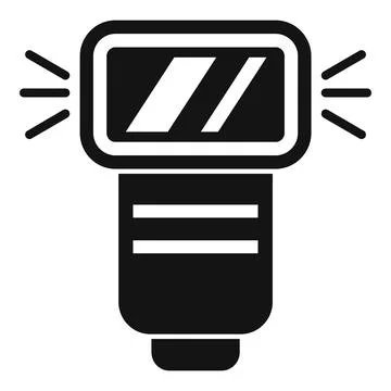 Bold vector icon illustration of a camera flash, perfect for photographyrelated 스톡 일러스트