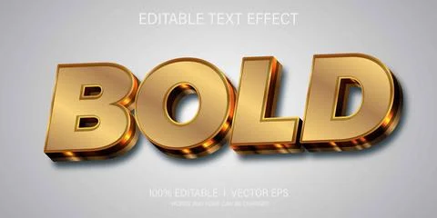 Bold vector text effect with modern style design Stock Illustration