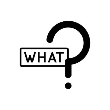 Bold What Question in Monochrome Stock Illustration