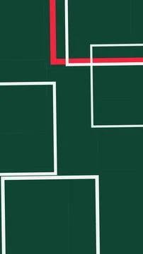 Bold white frames and a red stripe overlap on a dark green chalkboard, crea.. Stock-Illustration