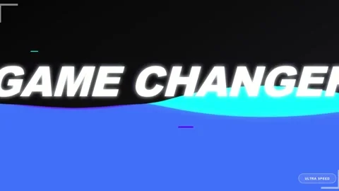 Bold White Game Changer Text On Blue And Black Illustration Stockbeeldmateriaal 333051704