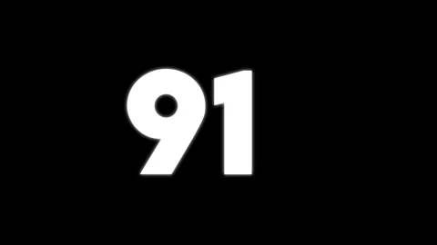 Bold White Number39 On Black Background Minimalist Modern Typography Stock Footage 326664606
