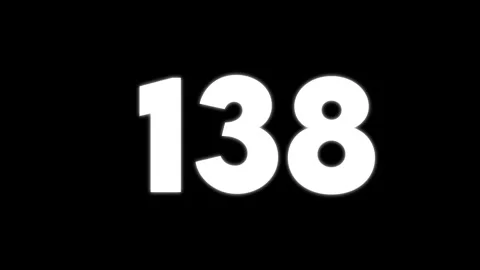 Bold White Number59 On Black Background Minimalist Modern Typography Stock Footage 326664669