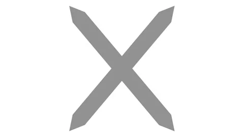 Bold X mark icon animation on White Background, Cross Mark Symbol animated Stock Footage 308754646