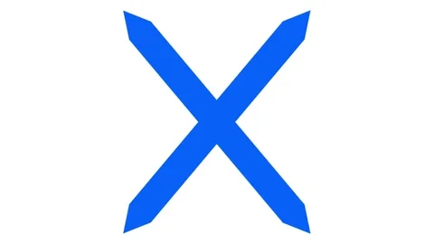 Bold X mark icon animation on White Background, Cross Mark Symbol animated Stock Footage 308754652