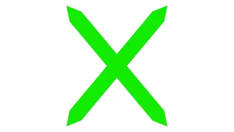 Bold X mark icon animation on White Background, Cross Mark Symbol animated Stock Footage 308754657