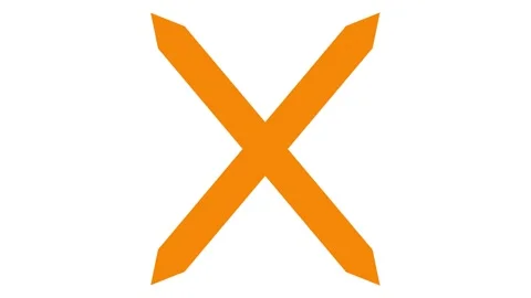 Bold X mark icon animation on White Background, Cross Mark Symbol animated Stock Footage 308754663