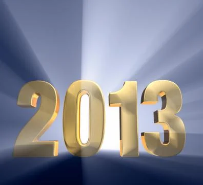 Bold year 2013 Stock Illustration