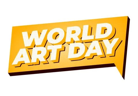 Bold yellow comic style speech bubble with large white dotted text reading .. Stock Illustration