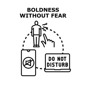 Boldness without fear concept illustration for personal space Illustrazione stock