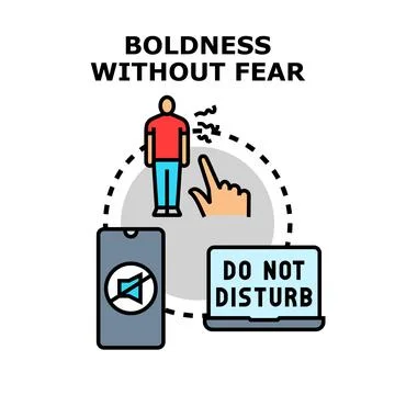 Boldness without fear concept illustration for personal space Stock Illustration