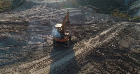 Boldozer at Construction site B Video stock 127261302