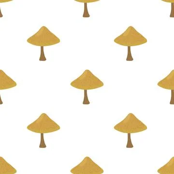 Boletus badius pattern seamless vector Stock Illustration