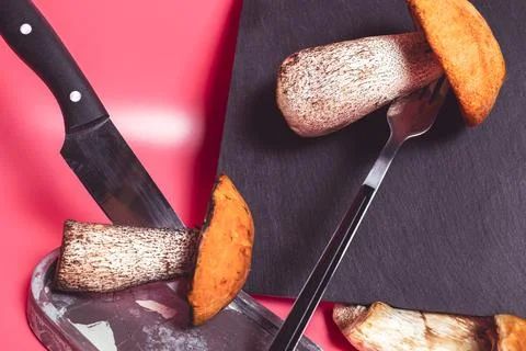 Boletus in the kitchen Foto stock