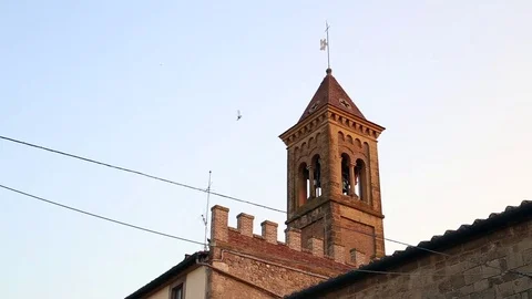 Bolgheri Bell tower Stock Footage 81903372