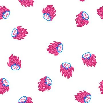 Bolide burning isometric icon seamless pattern Stock Illustration