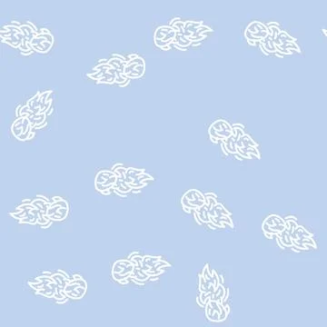 Bolide burning line vector seamless pattern Stockillustratie