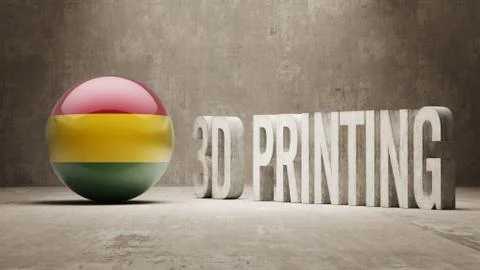 Bolivia.  3d Printing Concept Stock Illustration