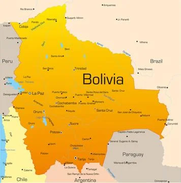 Bolivia Abstract vector color map of Bolivia country Copyright: xZoonar.co... Stock Photos