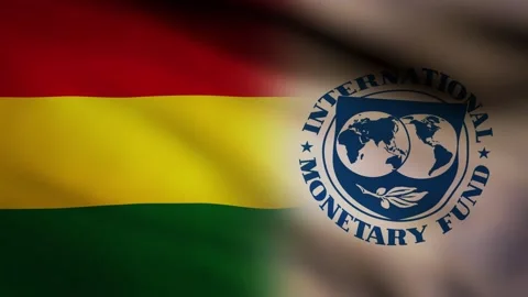 Bolivia and IMF waving flag Stock Footage 245347400