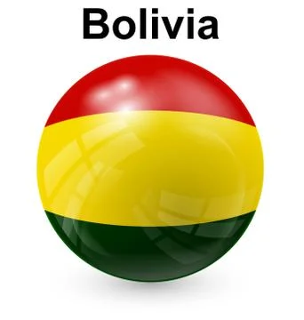 Bolivia ball flag Stock Illustration