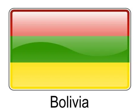 Bolivia button flag Stock Illustration