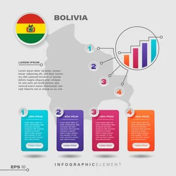 Bolivia Chart Infographic Element Stock Illustration