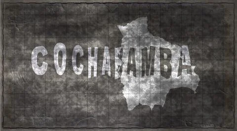 Bolivia Cochabamba Typography Map Stock Illustration