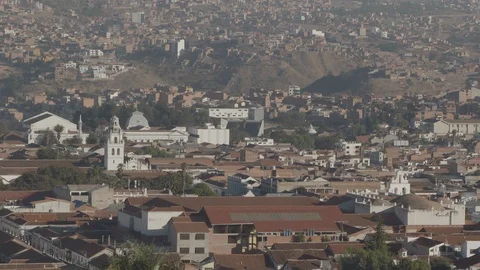 Bolivia, Cochabamba, view of the city Stock Footage 99355756