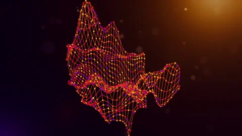 Bolivia Connected Intelligence Network Map Reveal Animation Stock Footage 337096832