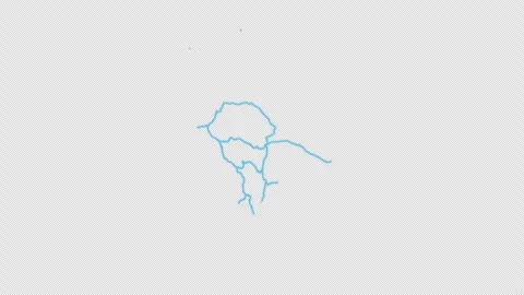 Bolivia Country Line Map Self Drawing Animated Overlay, Alpha 4K Stock Footage 340289005
