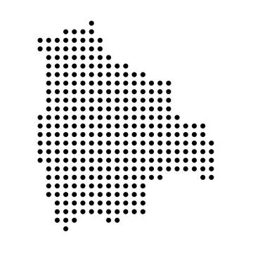 Bolivia dotted vector map Stock Illustration
