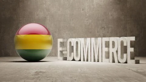 Bolivia. E-Commerce  Concept. Stock Illustration