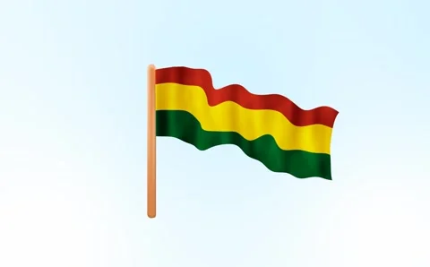 Bolivia flag 3d Stock Footage 275703739