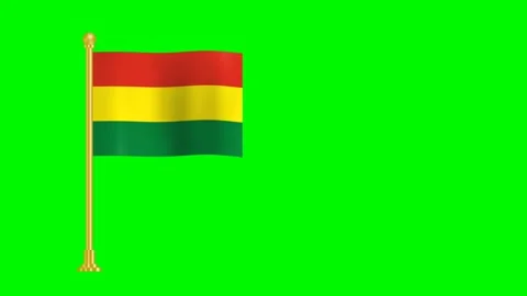 Bolivia flag animation Stock Footage 197558523