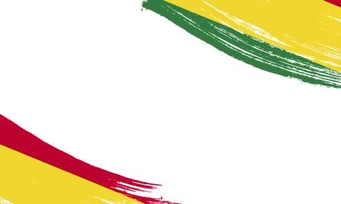 Bolivia Flag with Brush Stroke Effect, Grunge brush stroke. Watercolor pain.. Stock Illustration