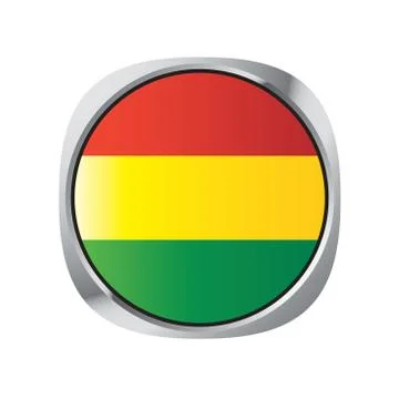Bolivia flag button Stock Illustration