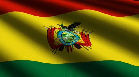 Bolivia flag close up Stock Footage 936236