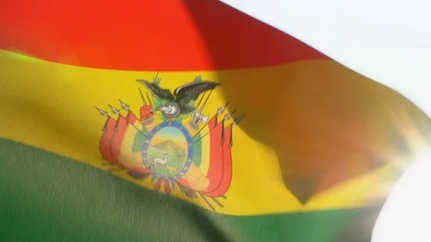 Bolivia Flag Flapping Video stock 118961565