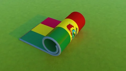 Bolivia Flag Stock Footage 255869955